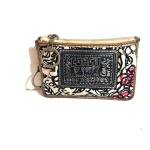 Coach Poppy Black and Pink Wristlet